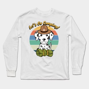 Cute Dalmatian Wants to go Camping Long Sleeve T-Shirt